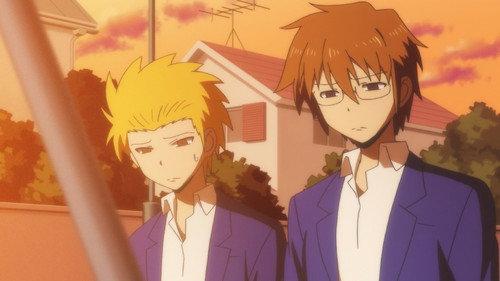 Daily Lives of High School Boys Season 1 Episode 8 - Motoharu's Sister / Mitsuo's Worries / Manga / Balconies / Convenience Store / Towers / Cakes / Horoscopes / 100 / Ramen / Skirts