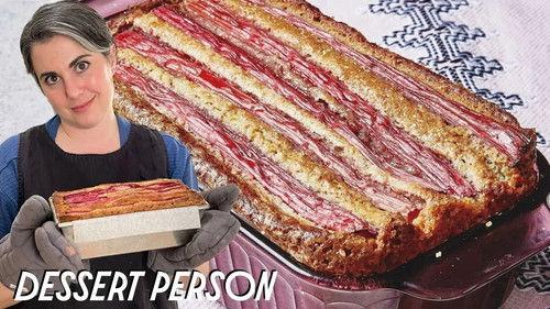 Dessert Person with Claire Saffitz Season 4 Episode 1 - Claire Saffitz Makes Rhubarb Cake