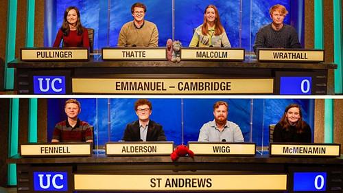 University Challenge Season 51 Episode 4 - Emmanuel College, Cambridge v St Andrews