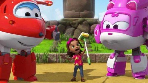 Super Wings Season 6 Episode 18 - Colossal Fossil Surprise