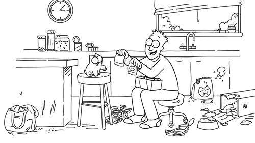 Simon's Cat Season 13 Episode 5 - Origins Story (3):  SOS