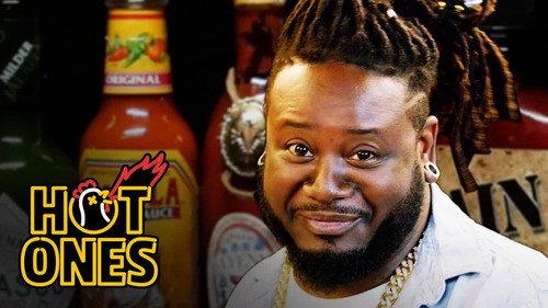 Hot Ones Season 2 Episode 39 - T-Pain Has a Tongue Seizure Eating Spicy Wings