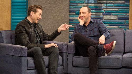 Comedy Bang! Bang! Season 5 Episode 3 - Tony Hale Wears a Blue Flannel Shirt and Fuchsia Sneakers