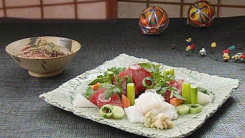 Dining with the Chef Season 2 Episode 2 - Authentic Japanese Cooking: Cutting Part 1 - Tuna and Squid Sashimi Plate