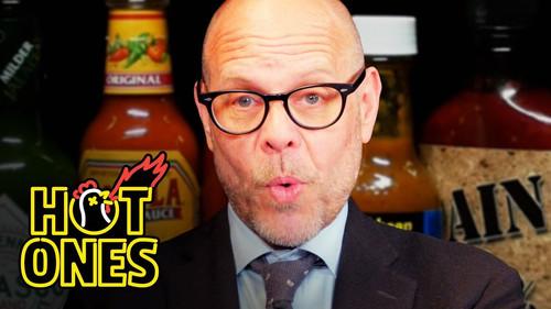 Hot Ones Season 5 Episode 15 - Alton Brown Rigorously Reviews Spicy Wings