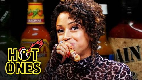 Hot Ones Season 10 Episode 4 - Liza Koshy Meets Her Future Self While Eating Spicy Wings