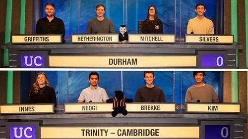 University Challenge Season 51 Episode 7 - Durham v Trinity College, Cambridge