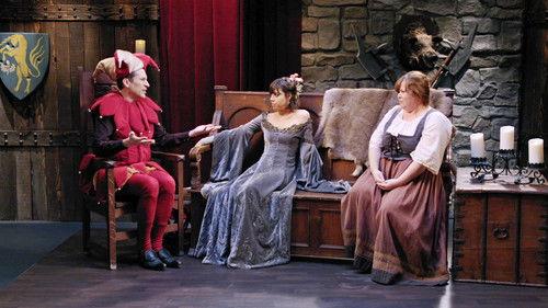 Comedy Bang! Bang! Season 5 Episode 6 - Aubrey Plaza Wears a Velvet Off-the-Shoulder Gown With Flowers in Her Hair