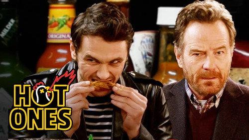 Hot Ones Season 2 Episode 44 - James Franco and Bryan Cranston Bond Over Spicy Wings