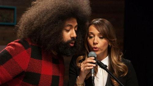 Comedy Bang! Bang! Season 2 Episode 14 - Rashida Jones Wears a Black Blazer & Flowered Pants