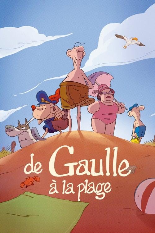 De Gaulle at the Beach poster