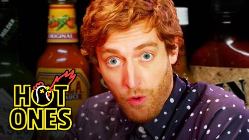 Hot Ones Season 3 Episode 18 - Thomas Middleditch Does Improv While Eating Spicy Wings