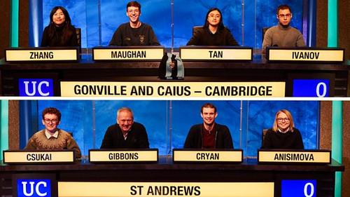 University Challenge Season 52 Episode 7 - Gonville and Caius, Cambridge v St Andrews