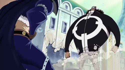 One Piece Season 11 Episode 402 - Overwhelming! The Navy’s Fighting Weapons, the Pacifistas
