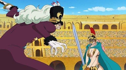 One Piece Season 16 Episode 665 - A Burning Passion! Rebecca vs. Suleiman!