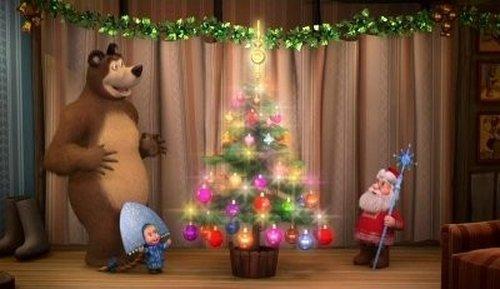 Masha and the Bear Season 1 Episode 3 - One, Two, Three! Light the Christmas Tree!