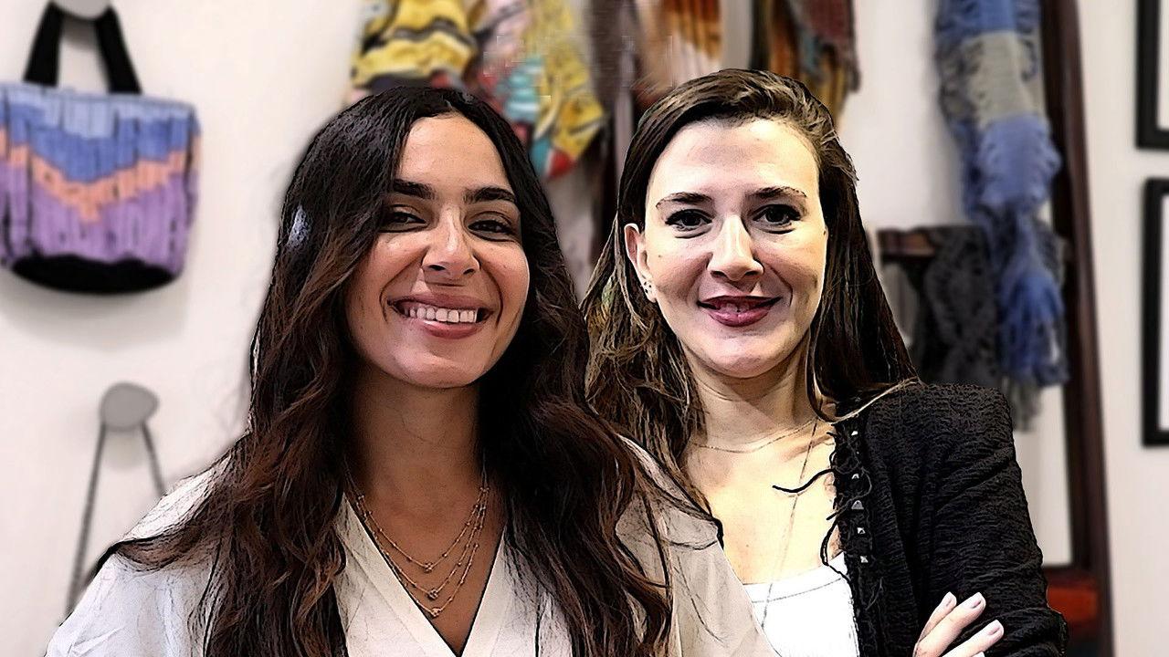 Women in Beirut backdrop