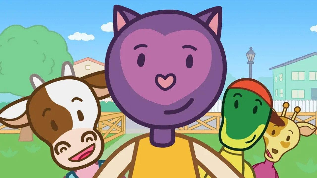 Misha the Purple Cat backdrop