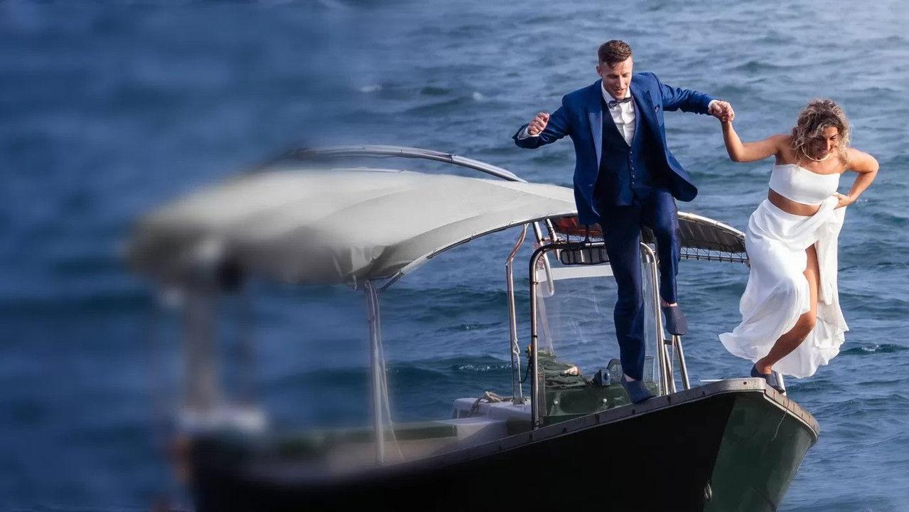 Gestrand op Honeymoon Island backdrop