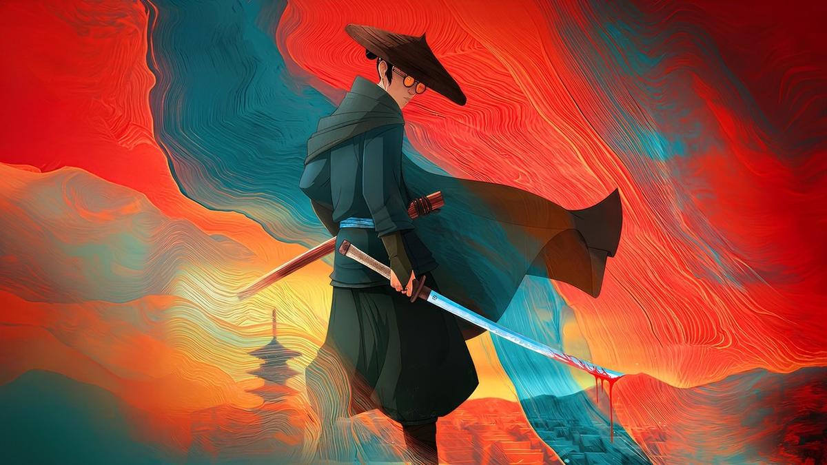 BLUE EYE SAMURAI backdrop