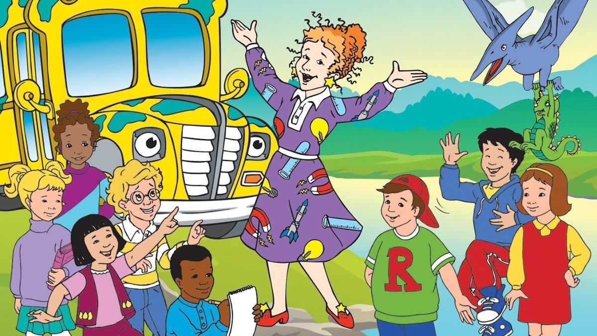 The Magic School Bus backdrop