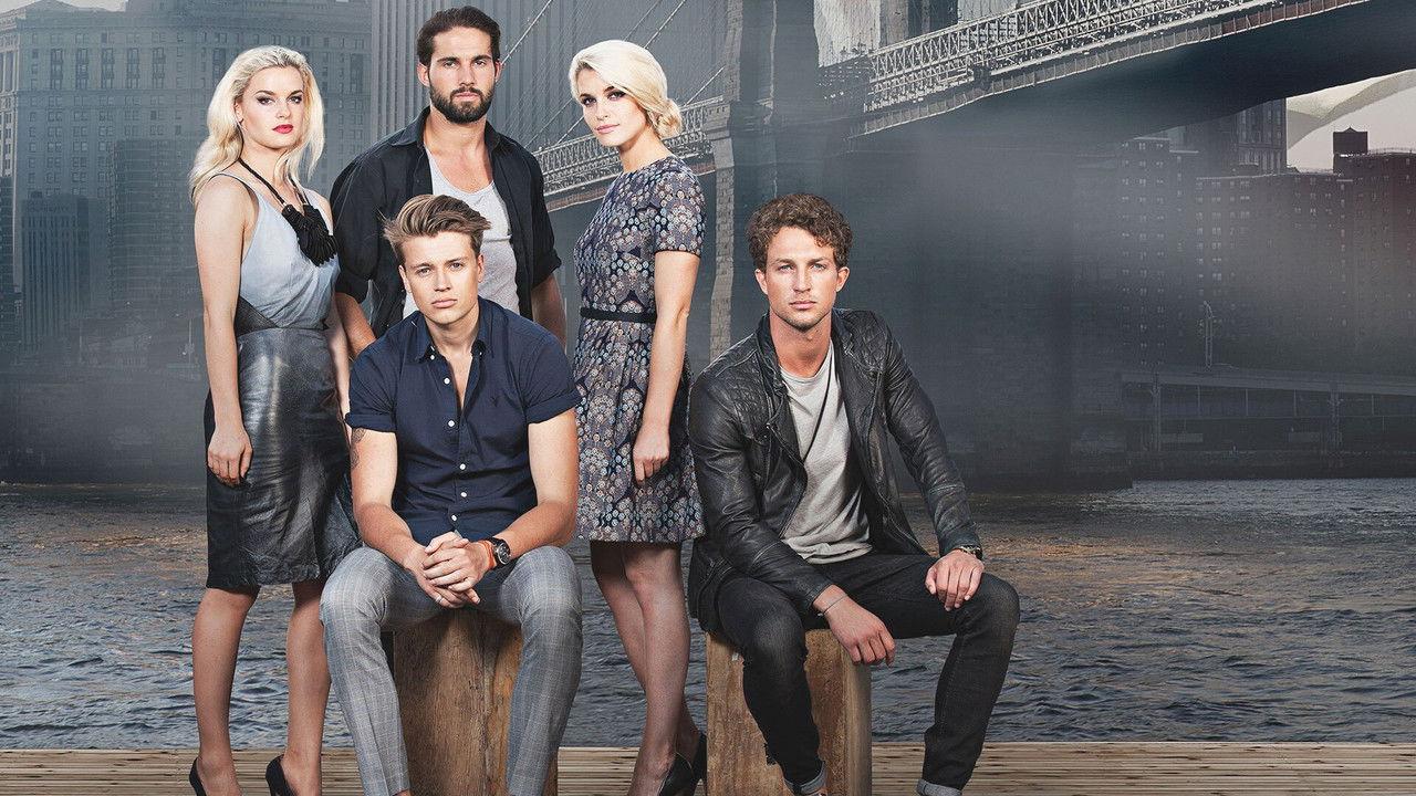 Taking New York backdrop