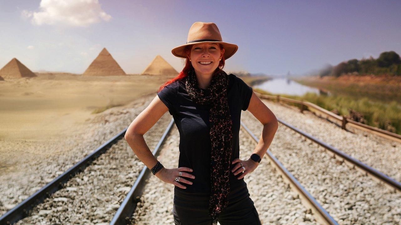 Ancient Egypt by Train with Alice Roberts backdrop