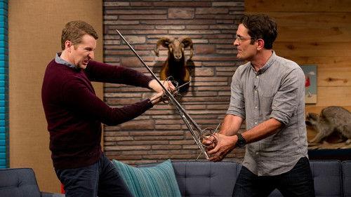 Comedy Bang! Bang! Season 4 Episode 1 - Ty Burrell Wears a Chambray Shirt and Clear Frame Glasses