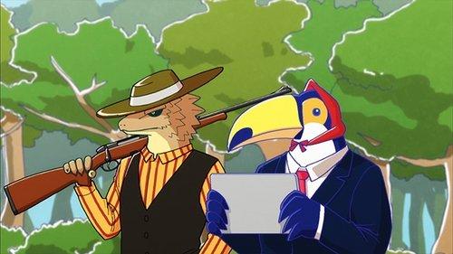 Africa Salaryman Season 1 Episode 6 - Africa Fairy Tale: Little Red Toucan Hood / Africa Summer Vacation / Africa Nasty Coworker / Africa High-School Girls: Shishimura's Morning / Africa High-School Girls: Gorimi's Morning